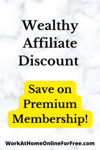 wealthy affiliate discount