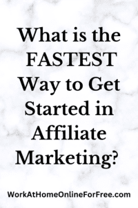 start affiliate marketing fast