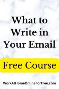 what to write in your email