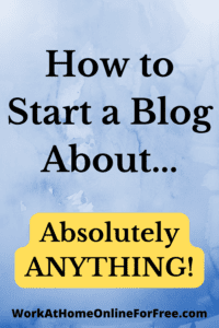how to start a blog about