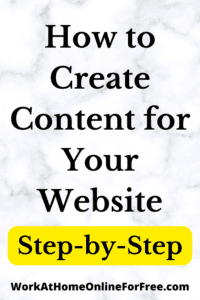 How to Create Content for a Website