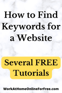 how to find keywords for a website